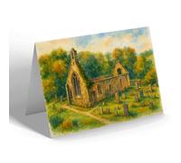 GREETING CARD - The Auld Kirk, Temple - Vintage Art Style