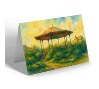 GREETING CARD - The Bandstand, Newsham Park, Liverpool - Vintage Art Style