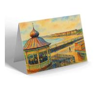 GREETING CARD - The Bandstand South Pier, Lowestoft - Vintage Art Style