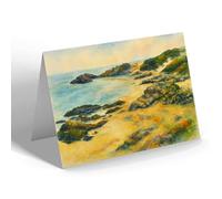 GREETING CARD - The Bathing Beach, Borth-y-Gest (a) - Vintage Art Style