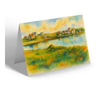 GREETING CARD - The Bay, Lochmaddy, North Uist - Vintage Art Style