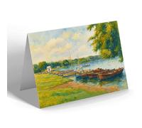 GREETING CARD - The Boating Lake, Poole Park - Vintage Art Style