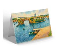 GREETING CARD - The Boating Lake, Skegness (b) - Vintage Art Style