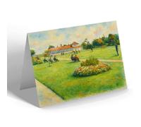 GREETING CARD - The Bowling Greens, Lowther Gardens, Lytham - Vintage Art Style
