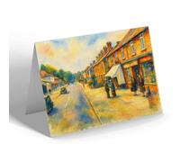 GREETING CARD - The Broadway, Chandlers Ford - Vintage Art Style