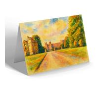 GREETING CARD - The Castle from the Long Walk, Windsor - Vintage Art Style
