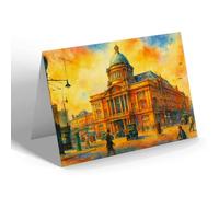GREETING CARD - The City Hall, Hull - Vintage Art Style
