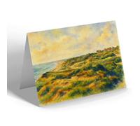 GREETING CARD - The Cliffs & Beach, Milford-on-Sea - Vintage Art Style