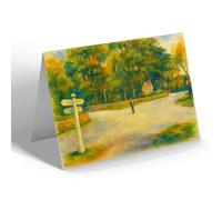 GREETING CARD - The Cross Roads, Five Ash Down - Vintage Art Style