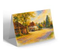GREETING CARD - The Crown Inn, Chiddingfold (a) - Vintage Art Style