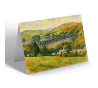 GREETING CARD - The Dam, Lake Vyrnwy, Llanwddyn Oswestry - Vintage Art Style