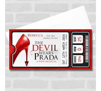 Greeting Card - The Devil Wears Prada Musical Show Theatre Personalised Surprise Ticket Gift Voucher | Custom Greeting Card | Personalised | Custom