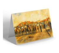 GREETING CARD - The Donkeys, Claremont Pier, Lowestoft - Vintage Art Style