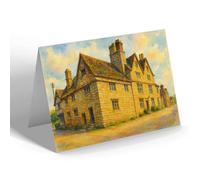 GREETING CARD - The Falcon Tavern, Bidford-on-Avon - Vintage Art Style