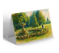 GREETING CARD - The Gardens, Ewell Court, Ewell - Vintage Art Style