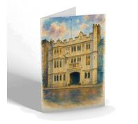 GREETING CARD - The George & Pilgrims Inn, Glastonbury - Vintage Art Style