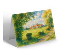 GREETING CARD - The Golf House & Links, Rowlands Castle - Vintage Art Style