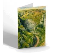 GREETING CARD - The Gorge, Cheddar (a) - Vintage Art Style