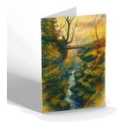 GREETING CARD - The Gorge, How Stean, Nr. Lofthouse (a) - Vintage Art Style
