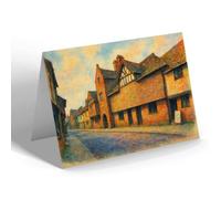 GREETING CARD - The Grammar School, Steyning - Vintage Art Style