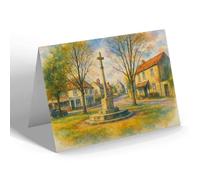 GREETING CARD - The Green & Arundel Road, Angmering - Vintage Art Style