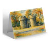 GREETING CARD - The Gwrych Lodge, Abergele - Vintage Art Style