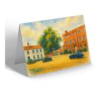 GREETING CARD - The Hall & Duke's Head Hotel, Stoke Ferry - Vintage Art Style