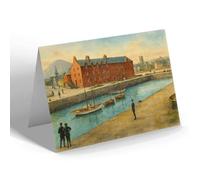 GREETING CARD - The Harbour, North Berwick (c) - Vintage Art Style