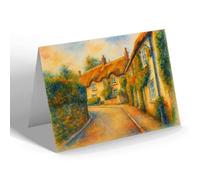 GREETING CARD - The Hermitage, Ringmore, Near Shaldon - Vintage Art Style