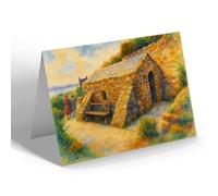 GREETING CARD - The Little Church, Rhos-on-Sea - Vintage Art Style