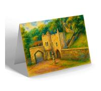GREETING CARD - The Lodge & Hundred Steps. Windsor - Vintage Art Style