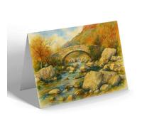 GREETING CARD - The Memorial Bridge, Duddon Valley - Vintage Art Style