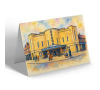 GREETING CARD - The Odeon Cinema, Corby - Vintage Art Style
