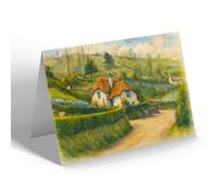 GREETING CARD - The Old Cottage, Dulverton - Vintage Art Style