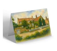 GREETING CARD - The Old Hall, Coxwold - Vintage Art Style