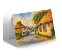 GREETING CARD - The Old Toll House, Newton Poppleford (a) - Vintage Art Style