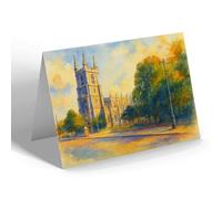 GREETING CARD - The Parish Church, Croydon - Vintage Art Style