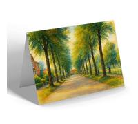 GREETING CARD - The Park from Park Avenue, Wisbech (b) - Vintage Art Style
