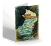 GREETING CARD - The Peep Hole, Newquay - Vintage Art Style