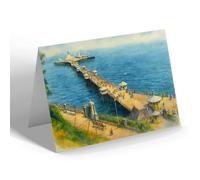 GREETING CARD - The Pier, Llandudno (a) - Vintage Art Style
