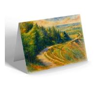 GREETING CARD - The Pilgrims Way, Reigate - Vintage Art Style