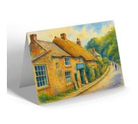 GREETING CARD - The Post Office, Osmington - Vintage Art Style