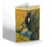 GREETING CARD - The Pot Bullers O'Buchanan, Cruden Bay - Vintage Art Style