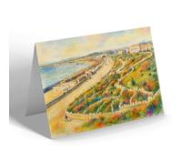 GREETING CARD - The Promenade, Barry Island (f) - Vintage Art Style