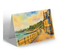 GREETING CARD - The Promenade, Lyme Regis (b) - Vintage Art Style