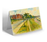 GREETING CARD - The Promenade & Mount Stewart, Rhos-on-Sea - Vintage Art Style