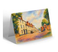 GREETING CARD - The Red Lion Hotel, Sidbury - Vintage Art Style