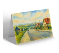 GREETING CARD - The Ridgeway, Woodingdean - Vintage Art Style