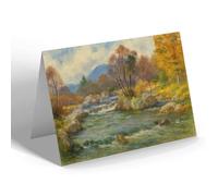 GREETING CARD - The River Duddon (Daffodils) - Vintage Art Style