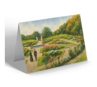 GREETING CARD - The Rosary, Ashton Gardens, St Annes-on-Sea - Vintage Art Style